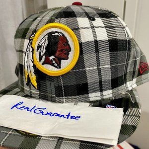 Rare New Era Washington Redskins Scholar Pop Plaid 59fifty Fitted Hat Cap NFL